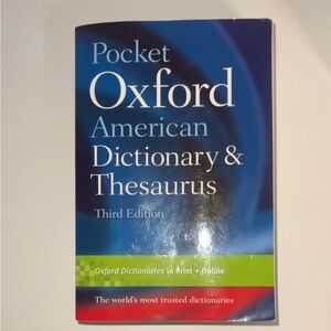 Oxford Pocket American Dictionary & Thesaurus - Blue with Green and Red Accents